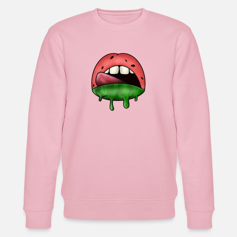 Watermelon lips - Stanley/Stella Unisex Bio-Sweatshirt CHANGER  - Hellrosa