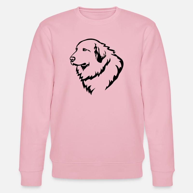 Pyrenäenberghund Kopf - Stanley/Stella Unisex Bio-Sweatshirt CHANGER  - Hellrosa