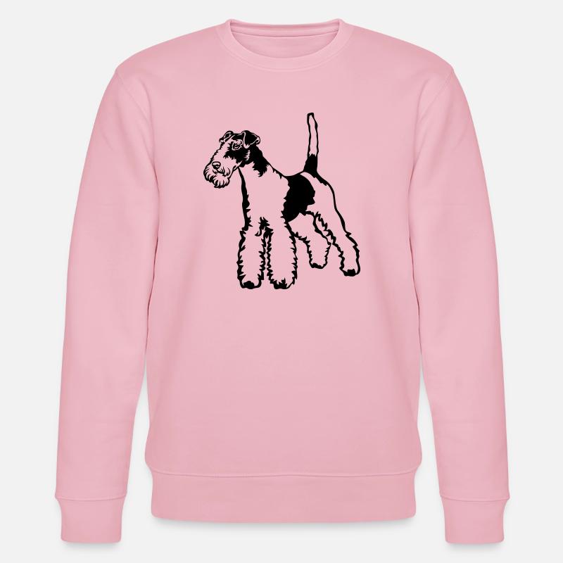 Fox terrier - Stanley/Stella CHANGER Unisex Organic Sweatshirt - cotton pink