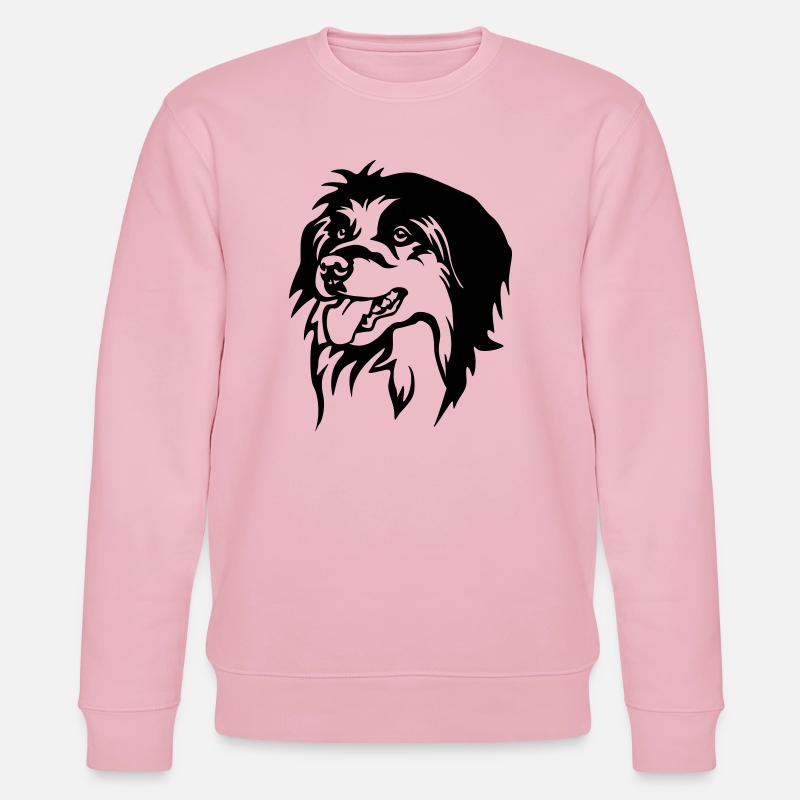 Berger des Pyrénées Kopf - Stanley/Stella Unisex Bio-Sweatshirt CHANGER  - Hellrosa