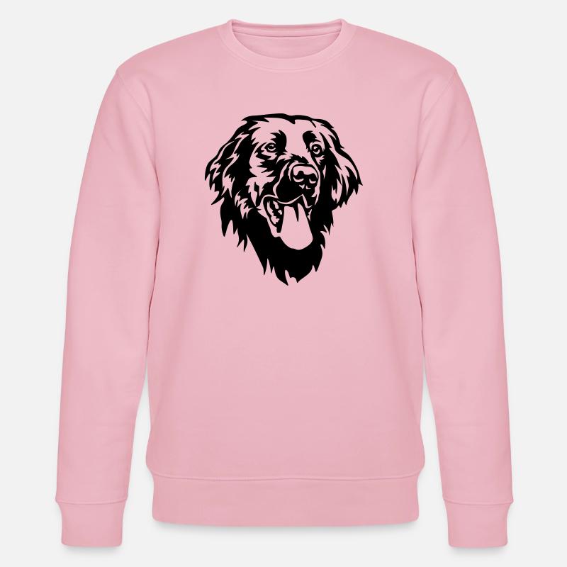 Flat-coated Retriever Kopf - Stanley/Stella Unisex Bio-Sweatshirt CHANGER  - Hellrosa