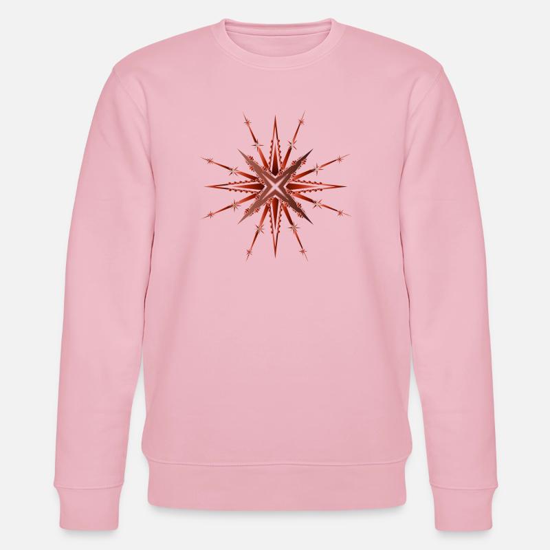 funkelnder und strahlender Rostroter Stern - Stanley/Stella Unisex Bio-Sweatshirt CHANGER  - Hellrosa