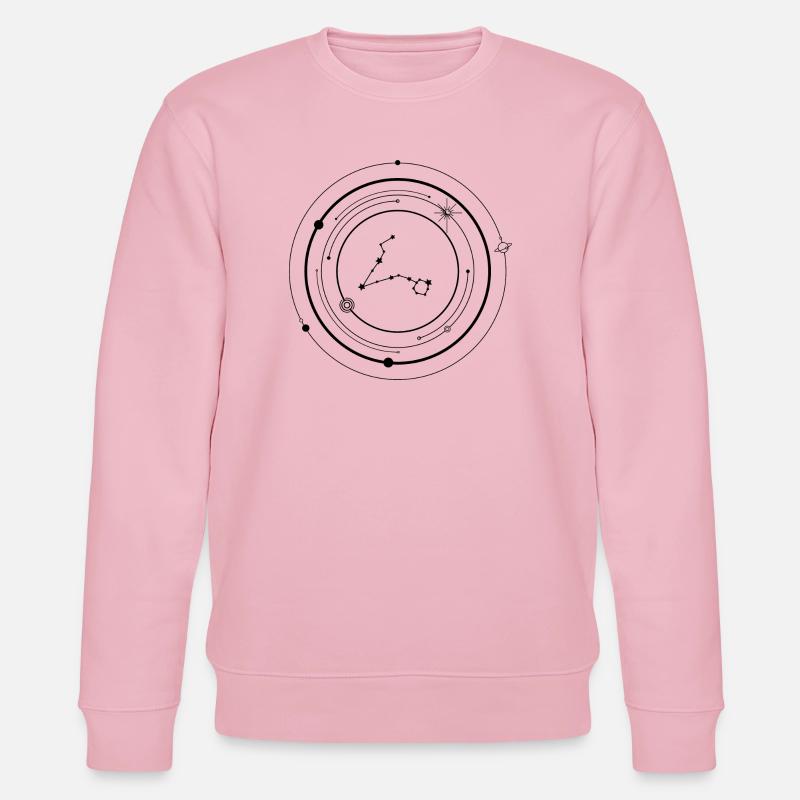 Mitternachts-Starburst-Silhouette - Stanley/Stella Unisex Bio-Sweatshirt CHANGER  - Hellrosa