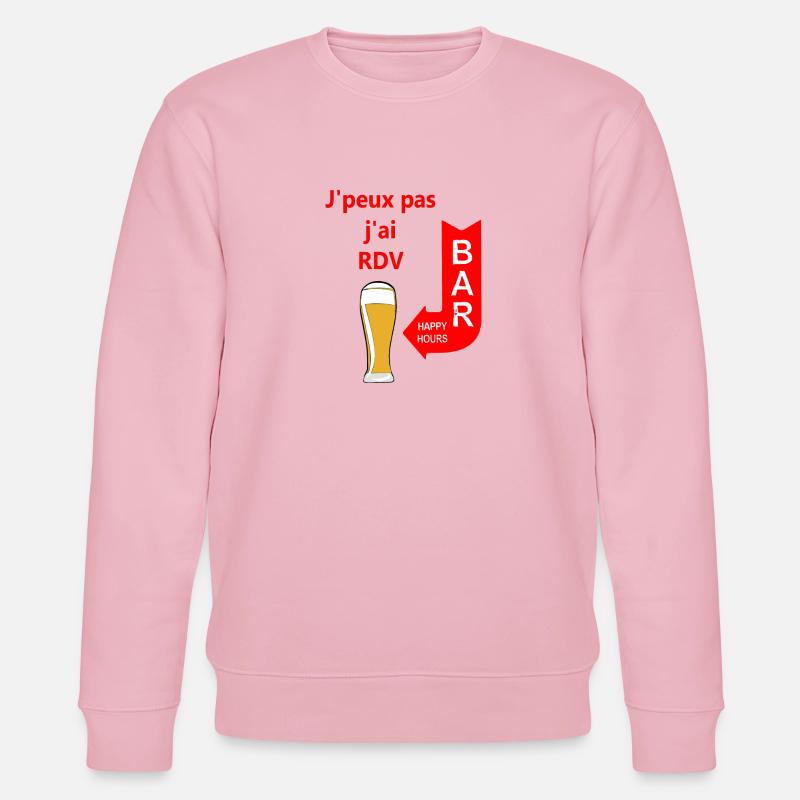 j'peux pas j'ai rdv au bar - Sweat bio CHANGER Stanley/Stella Unisexe - rose pâle