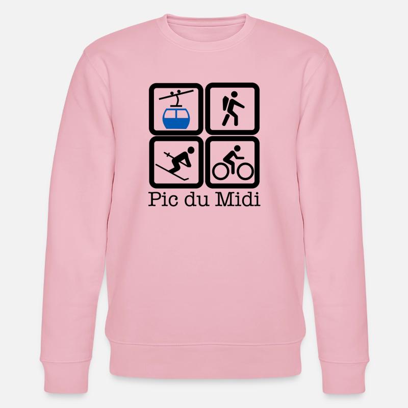 Pic du Midi - Sweat bio CHANGER Stanley/Stella Unisexe - rose pâle