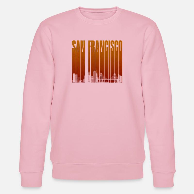 San Francisco Orange Skyline - Stanley/Stella Unisex Bio-Sweatshirt CHANGER  - Hellrosa