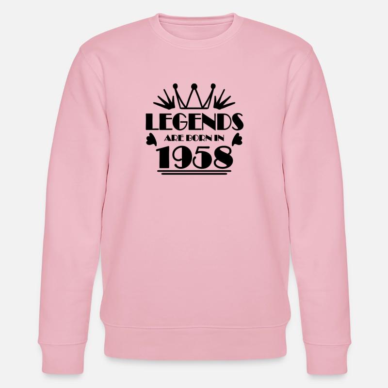 1958 - Born 1958 - Stanley/Stella CHANGER Unisex Organic Sweatshirt - cotton pink