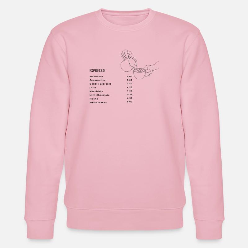 Kaffeekarte - Stanley/Stella Unisex Bio-Sweatshirt CHANGER  - Hellrosa