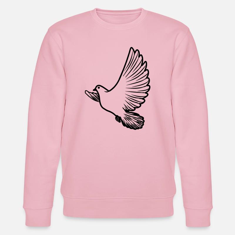 Colombe de la paix transparente - Sweat bio CHANGER Stanley/Stella Unisexe - rose pâle
