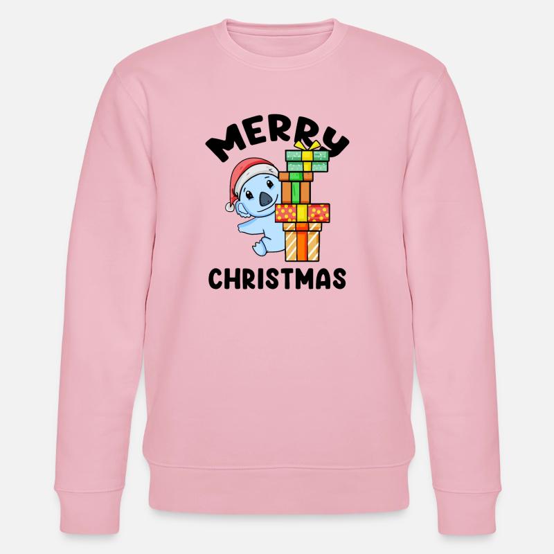 Joyeux Noël Koala - Sweat bio CHANGER Stanley/Stella Unisexe - rose pâle