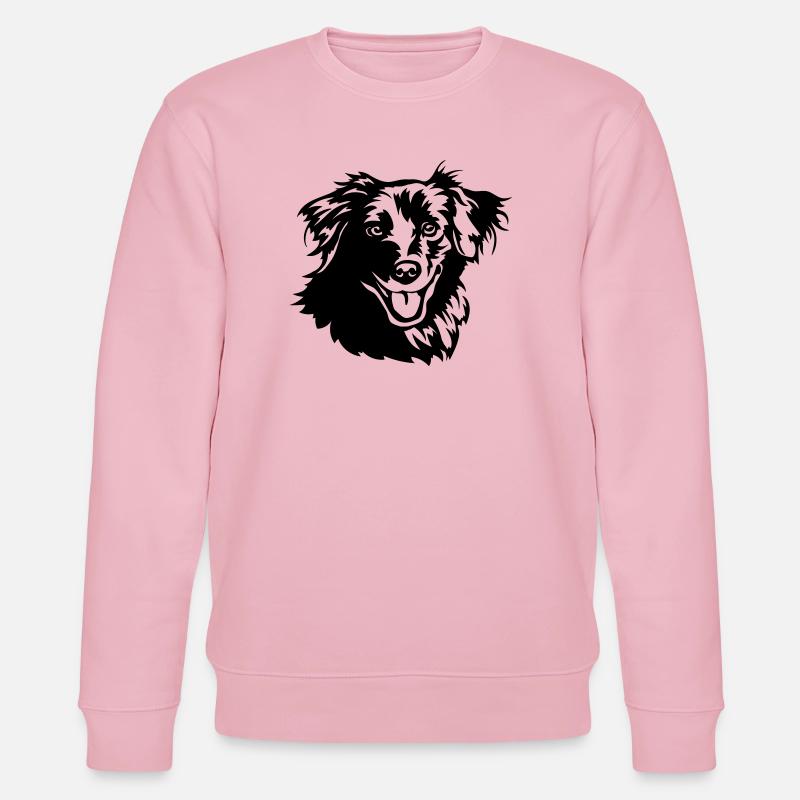 Berger des Pyrénées Kopf - Stanley/Stella Unisex Bio-Sweatshirt CHANGER  - Hellrosa