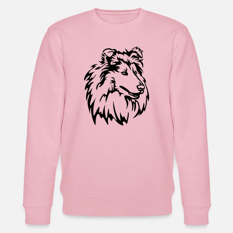 Tête de Collie - Sweat bio CHANGER Stanley/Stella Unisexe - rose pâle