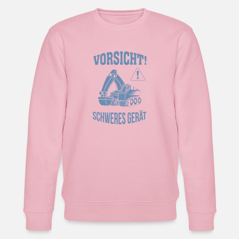 Bagger Baggerfahrer Baugeräteführer Schweres Gerät - Stanley/Stella Unisex Bio-Sweatshirt CHANGER  - Hellrosa