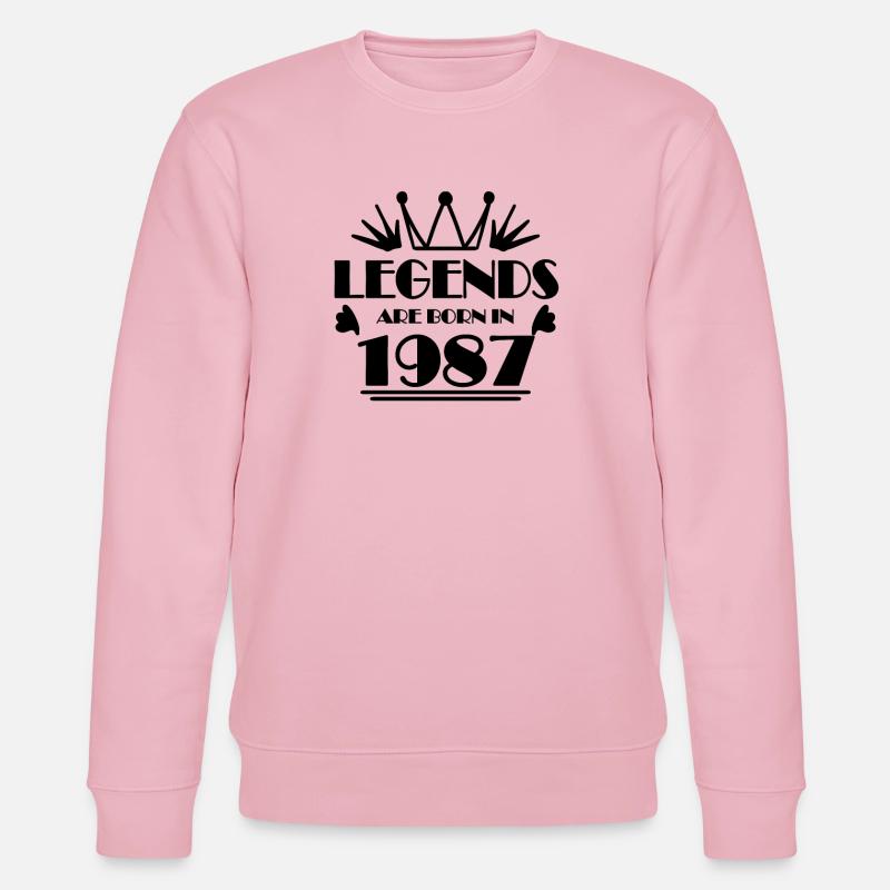 1987 - Born 1987 - Stanley/Stella CHANGER Unisex Organic Sweatshirt - cotton pink