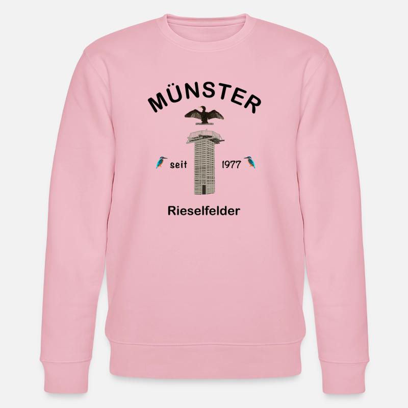Rieselfelder Münster, Vogelschutzgebiet - Stanley/Stella Unisex Bio-Sweatshirt CHANGER  - Hellrosa