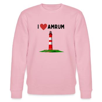 J’aime Amrum - Sweat bio CHANGER Stanley/Stella Unisexe - rose pâle - Devant - Jaron (178cm) & Liana (172cm)