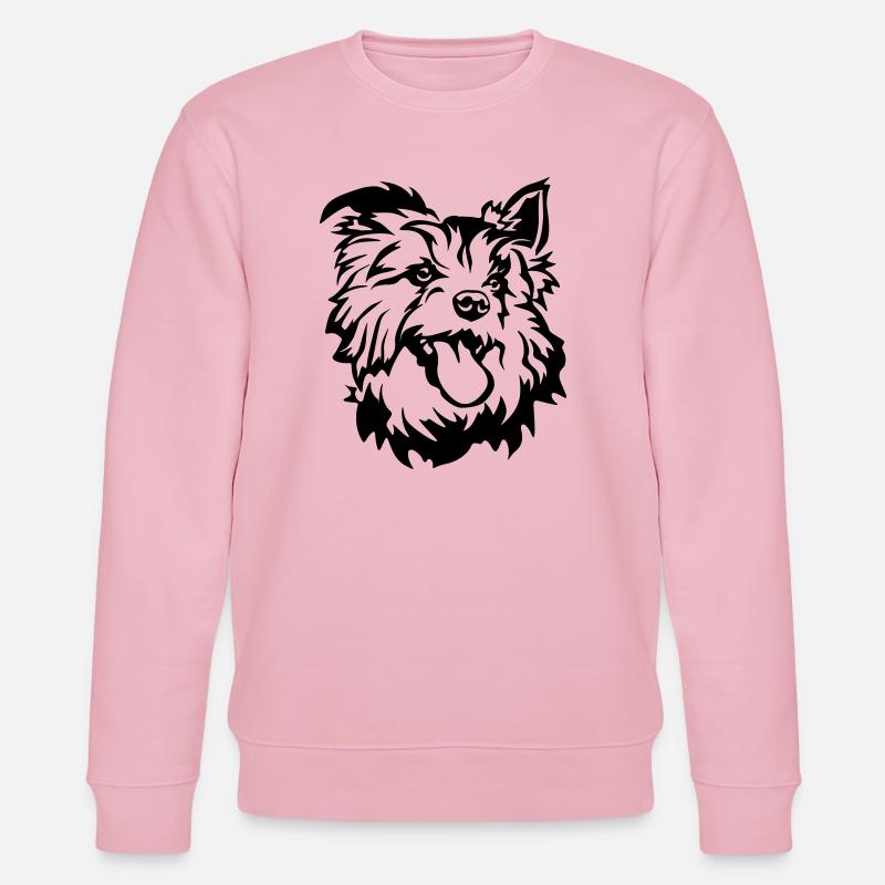 Tête de terrier australien - Sweat bio CHANGER Stanley/Stella Unisexe - rose pâle