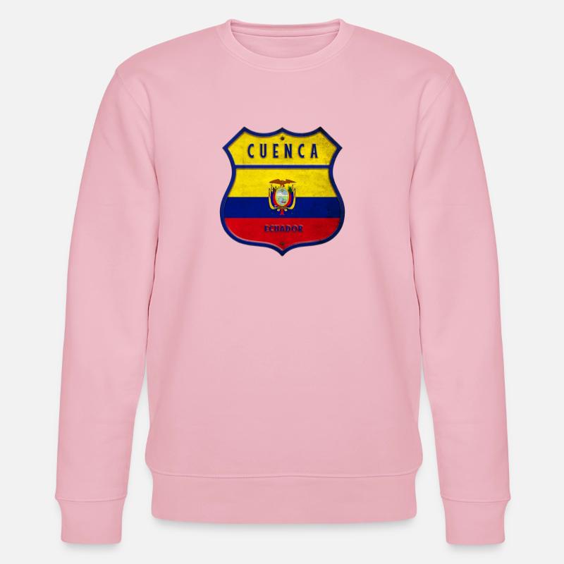 Cuenca Drapeaux de l'Equateur - Sweat bio CHANGER Stanley/Stella Unisexe - rose pâle