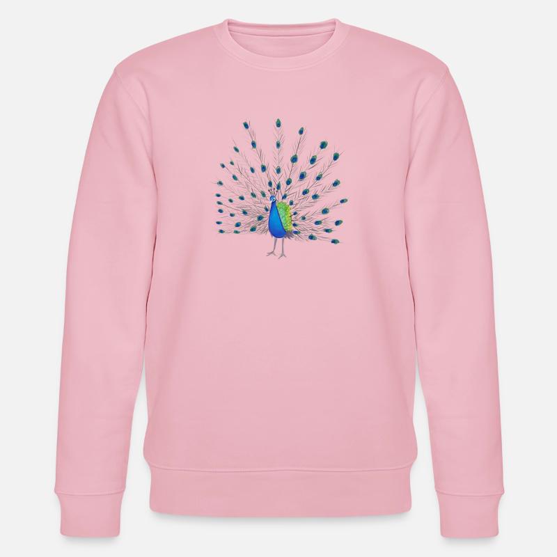 Pfauenfeder Kunst - Stanley/Stella Unisex Bio-Sweatshirt CHANGER  - Hellrosa