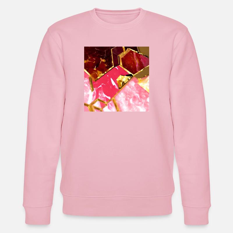 Marmor Roségold Textur - Stanley/Stella Unisex Bio-Sweatshirt CHANGER  - Hellrosa