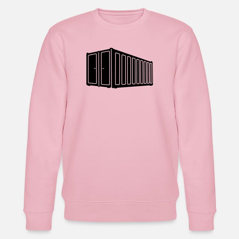 Seecontainer-Schattenbild Logistik-Logo - Stanley/Stella Unisex Bio-Sweatshirt CHANGER  - Hellrosa