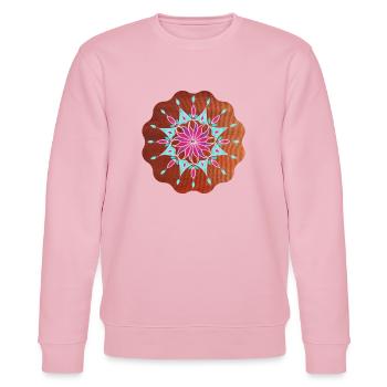 BlumenMandala Entspannung - Sonja Ariel von Staden - Stanley/Stella Unisex Bio-Sweatshirt CHANGER  - Hellrosa - Vorne - Jaron (178cm) & Liana (172cm)