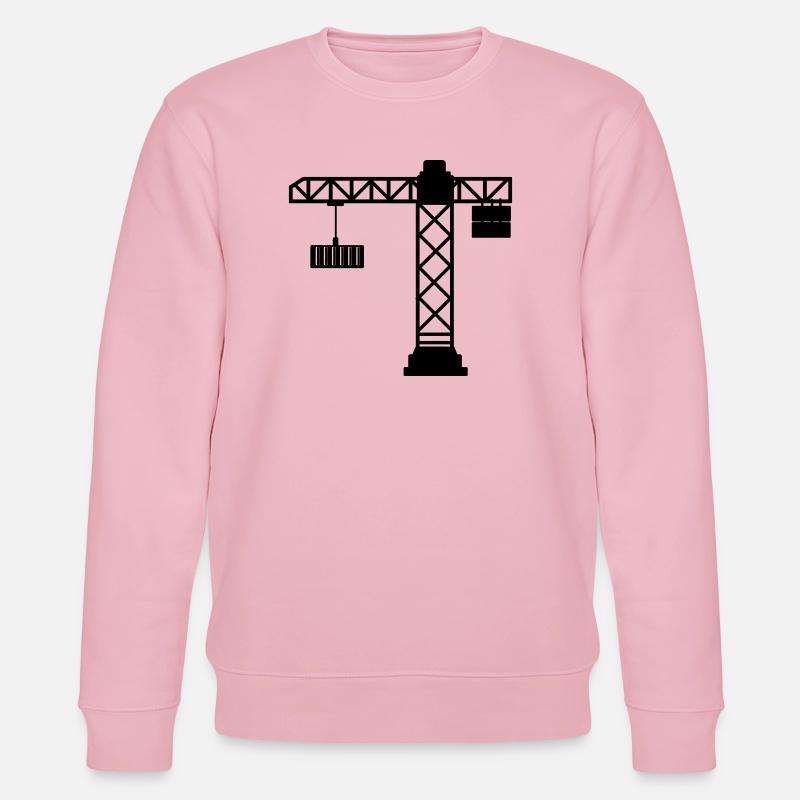 Grue avec conteneur maritime - Sweat bio CHANGER Stanley/Stella Unisexe - rose pâle