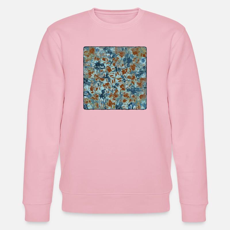 Abstraktes Camouflage Muster - Stanley/Stella Unisex Bio-Sweatshirt CHANGER  - Hellrosa