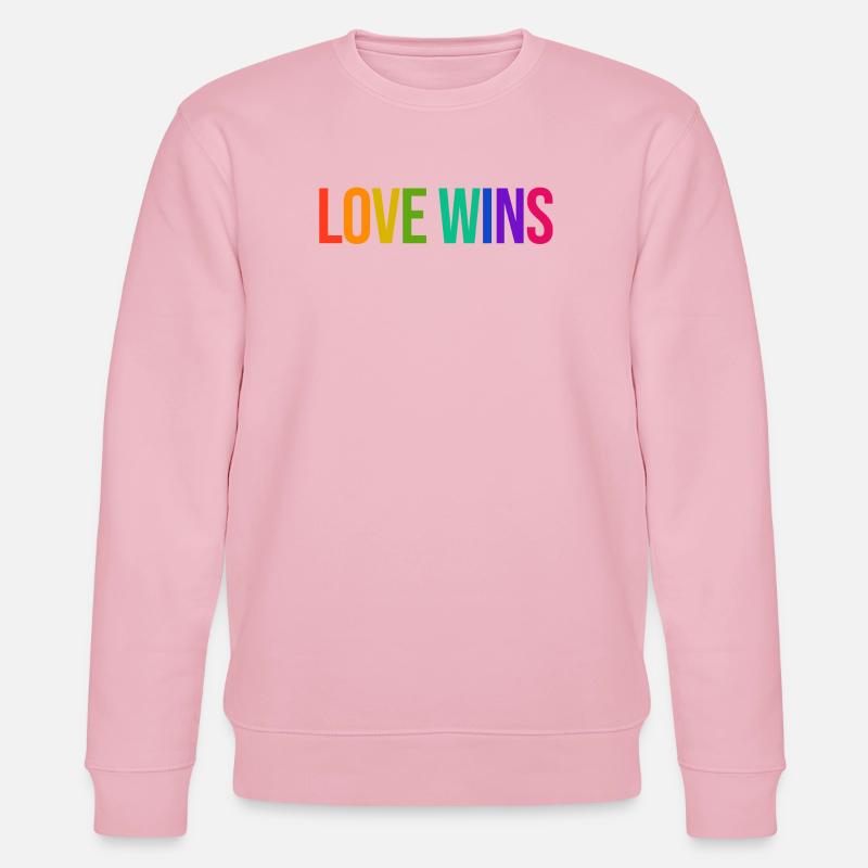 Rainbow Lgbt Equality Statement Pride - Stanley/Stella CHANGER Unisex Organic Sweatshirt - cotton pink