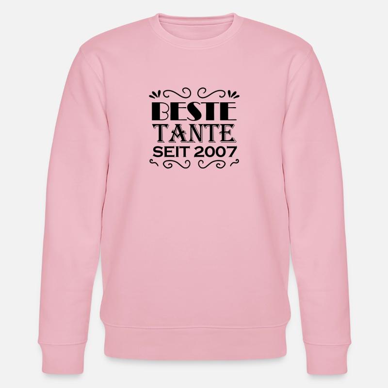 Beste Tante seit 2007 - Stanley/Stella Unisex Bio-Sweatshirt CHANGER  - Hellrosa