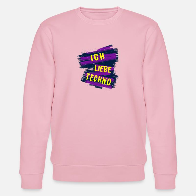 Ich liebe Techno - Stanley/Stella Unisex Bio-Sweatshirt CHANGER  - Hellrosa