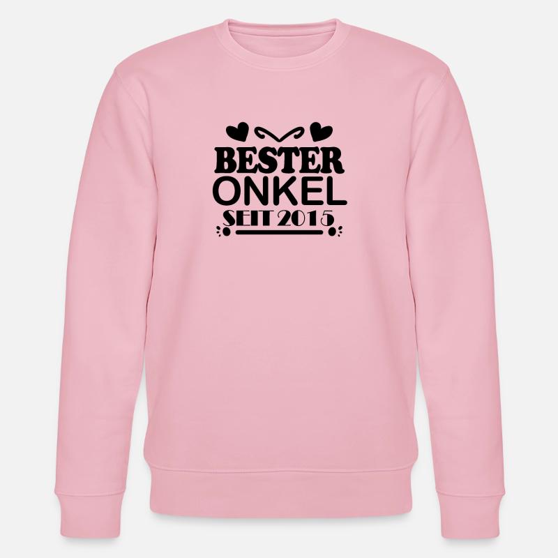 Bester Onkel seit 2015 - Stanley/Stella Unisex Bio-Sweatshirt CHANGER - Hellrosa