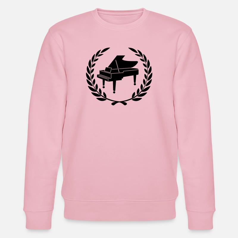 Piano logo for laurel wreath. - Stanley/Stella CHANGER Unisex Organic Sweatshirt - cotton pink
