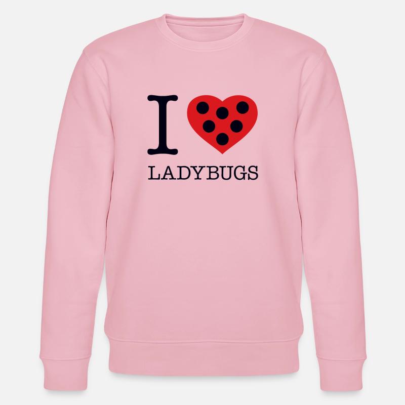 I LOVE LADYBUGS - Stanley/Stella Unisex Bio-Sweatshirt CHANGER  - Hellrosa