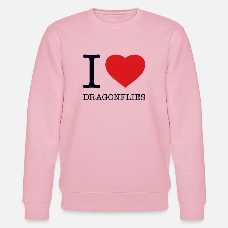 J’AIME LES LIBELLULES - Sweat bio CHANGER Stanley/Stella Unisexe - rose pâle