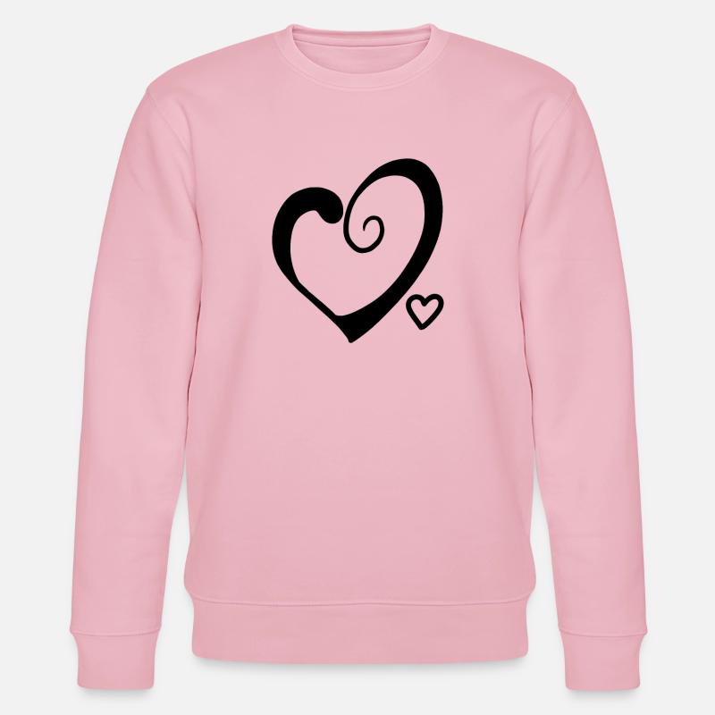Herz Herze - Stanley/Stella Unisex Bio-Sweatshirt CHANGER  - Hellrosa