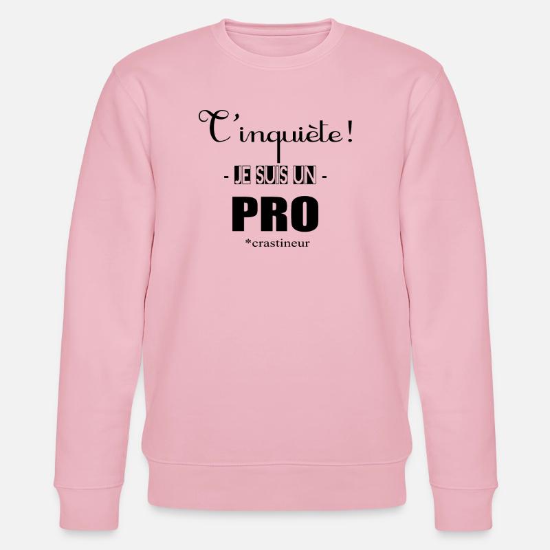 Procrastinateur - Sweat bio CHANGER Stanley/Stella Unisexe - rose pâle