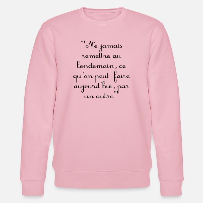 Procrastinateur - Sweat bio CHANGER Stanley/Stella Unisexe - rose pâle