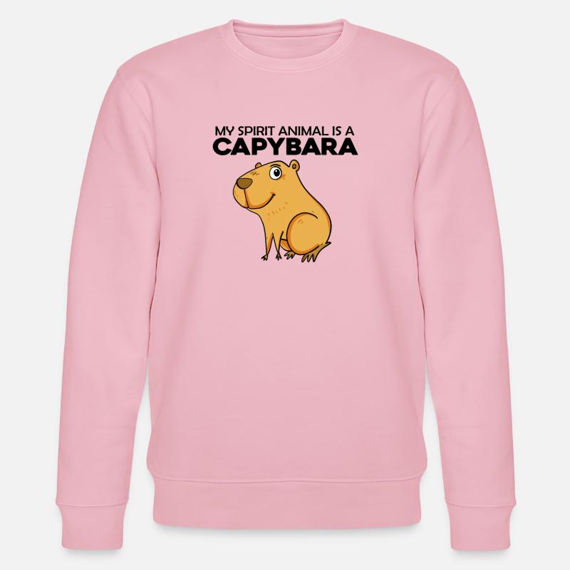 Capybara Wasserschwein - Stanley/Stella Unisex Bio-Sweatshirt CHANGER  - Hellrosa