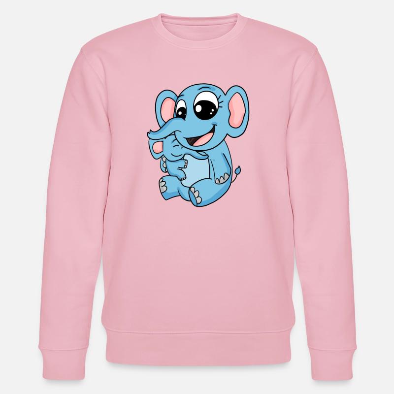 Famille - Eléphant avec bébé éléphant - Sweat bio CHANGER Stanley/Stella Unisexe - rose pâle