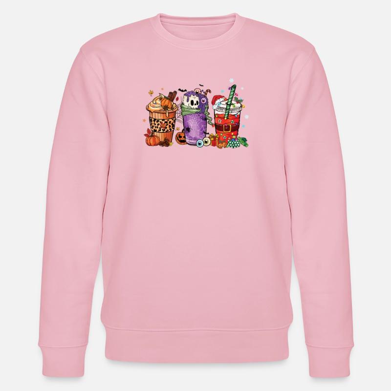 Winter-kaffeebecher Hallothanksmas - Stanley/Stella Unisex Bio-Sweatshirt CHANGER  - Hellrosa