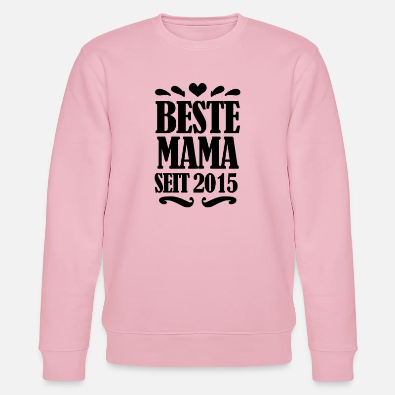 Beste Mama seit 2015 - Stanley/Stella Unisex Bio-Sweatshirt CHANGER  - Hellrosa