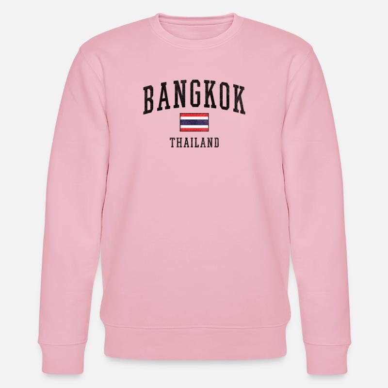 Bande minimale du drapeau thaïlandais - Sweat bio CHANGER Stanley/Stella Unisexe - rose pâle