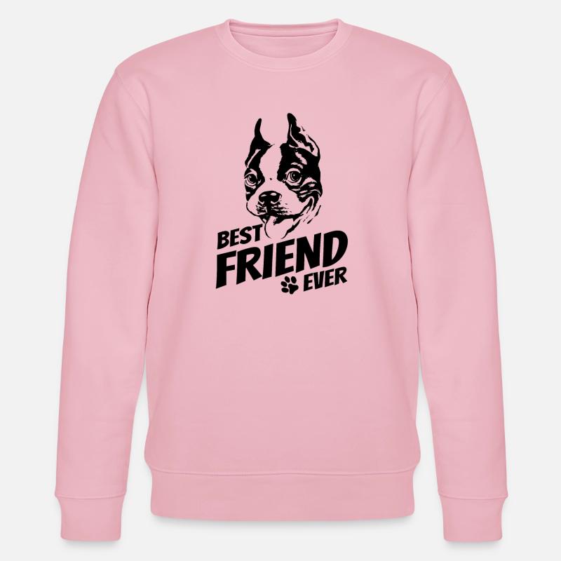 Boston Terrier - bester Freund - Hundebesitzer - Stanley/Stella Unisex Bio-Sweatshirt CHANGER  - Hellrosa