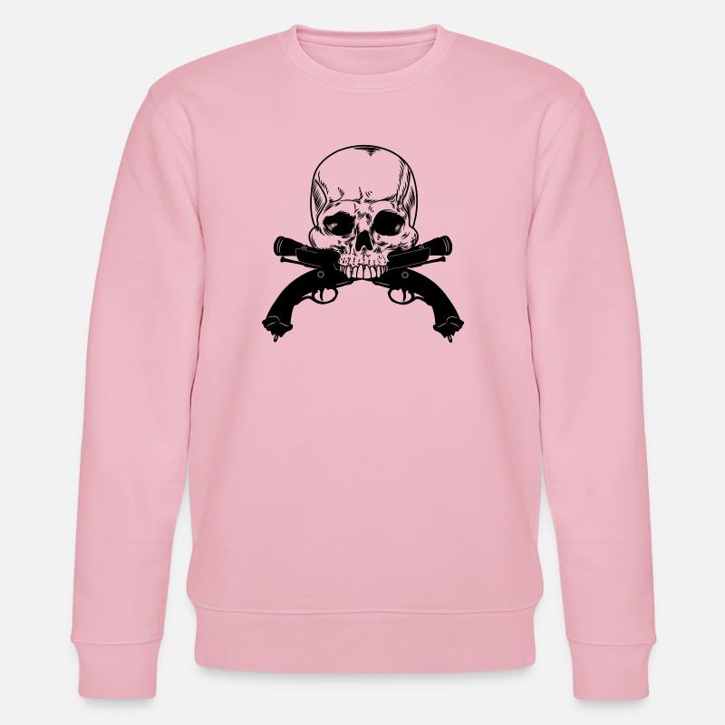 Totenkopfpistolen-Duell - Stanley/Stella Unisex Bio-Sweatshirt CHANGER  - Hellrosa