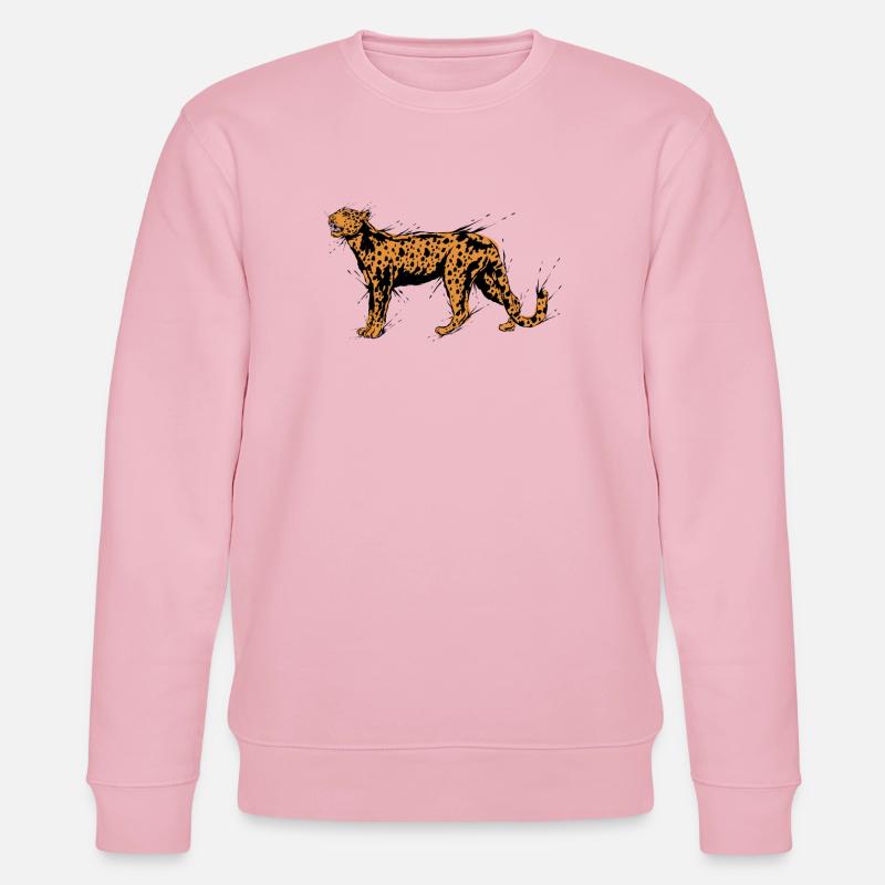 Gepard Leopard - Stanley/Stella Unisex Bio-Sweatshirt CHANGER  - Hellrosa