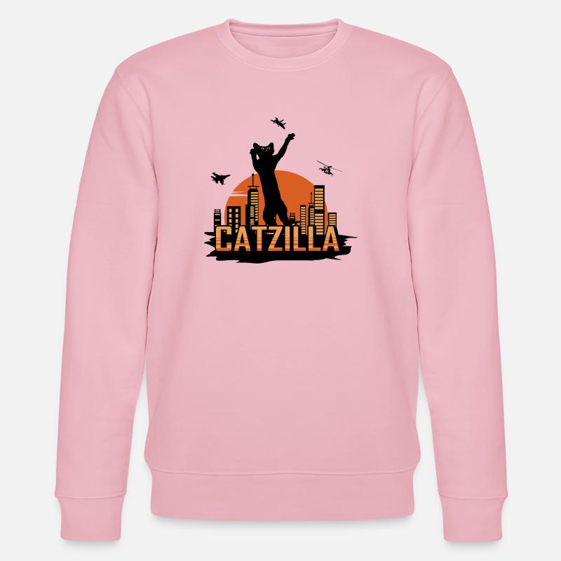 Catzilla - Stanley/Stella Unisex Bio-Sweatshirt CHANGER  - Hellrosa