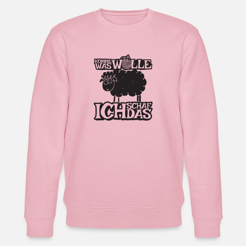 Komme was Wolle ich Schaf das - Stanley/Stella Unisex Bio-Sweatshirt CHANGER  - Hellrosa