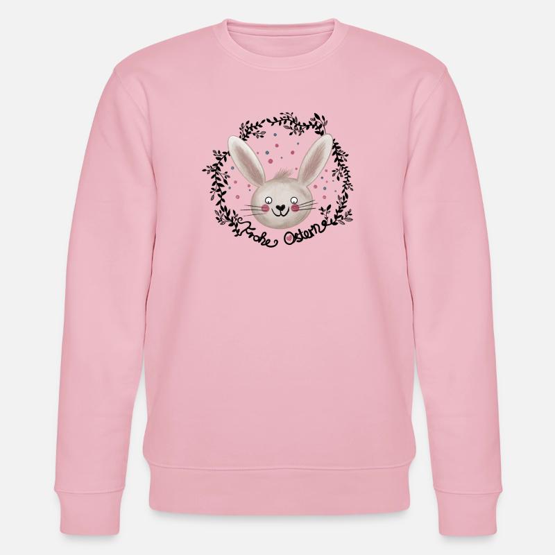 Lapin de Pâques Joyeuses Illustrations de Pâques - Sweat bio CHANGER Stanley/Stella Unisexe - rose pâle