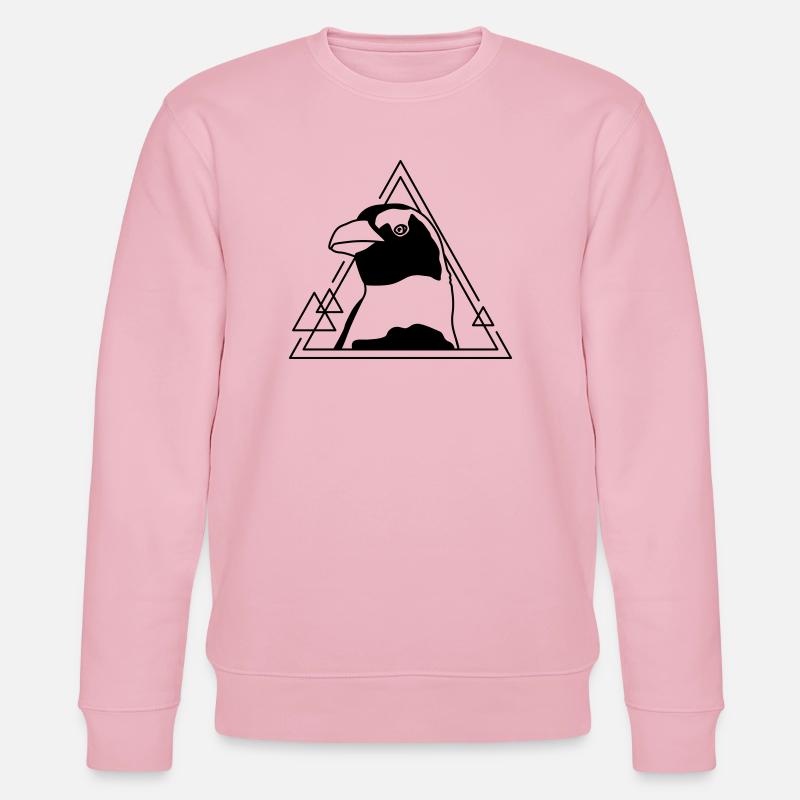 Pinguin im geometrischen Design - Stanley/Stella Unisex Bio-Sweatshirt CHANGER  - Hellrosa
